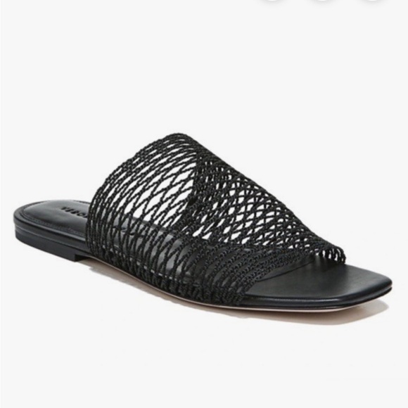 Veronica Beard Shoes - Veronica Beard Black Mesh Martina Slide Sandals Sz 9